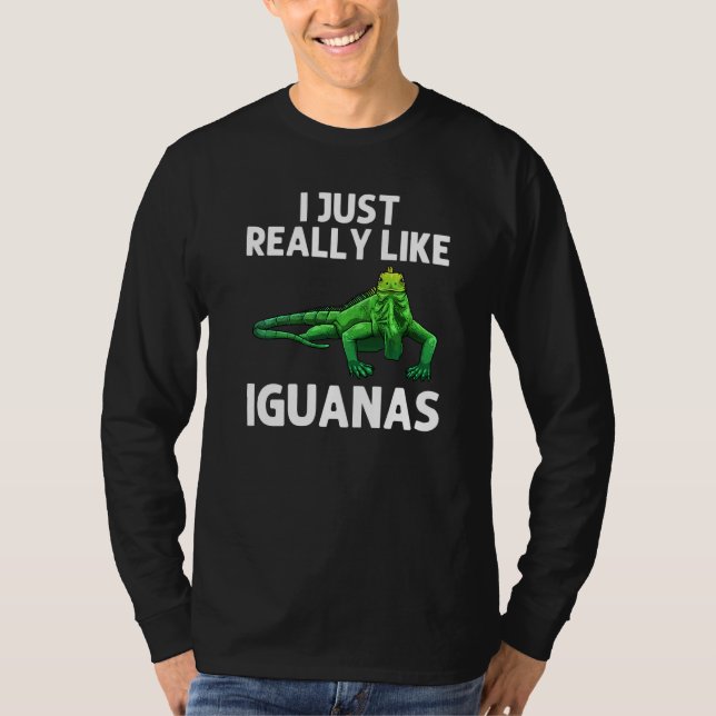 Cool Iguana För Män Kvinnor Ödla Reptil Herpetol T Shirt (Framsida)