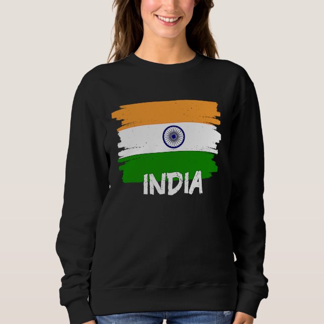 Cool India Flag T Shirt (Framsida)