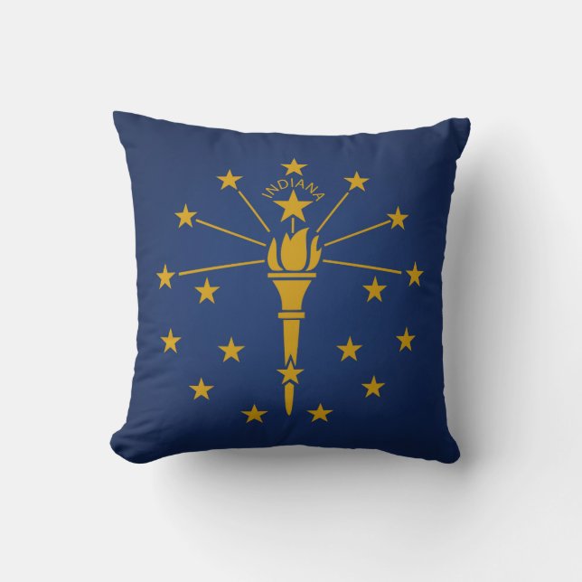 Cool Indiana Flagga Kudde (Framsida)
