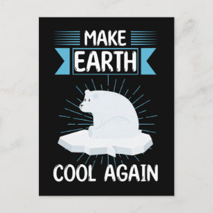Cool Isbjörn Earth Care Djur Räddning Save Vykort