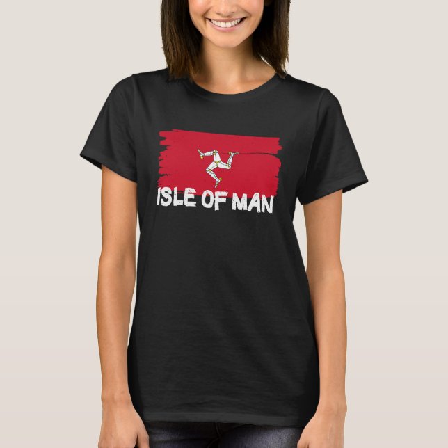 Cool Isle of Man Flag T Shirt (Framsida)