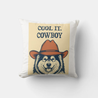 "Cool it, Cowboy" väggapplikation. Kudde