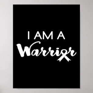 Cool jag är ett Warrior Band Bröst Barncancer Poster