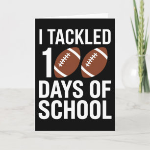 Cool jag klarade 100 dagars skolfotbollstema kort