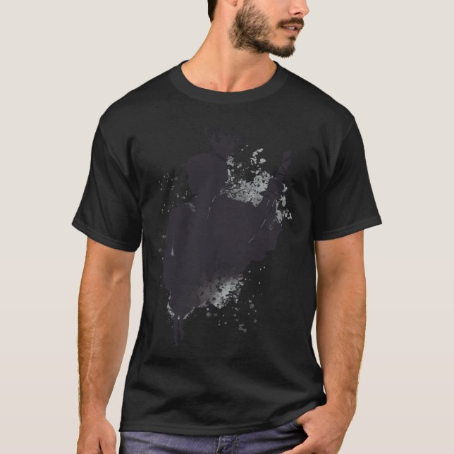 Cool Japanese Artwork Samurai Warrior Ink Style T Shirt (Framsida)