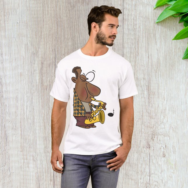 Cool Jazz-man som spelar saxofon T Shirt (Skapare uppladdad)