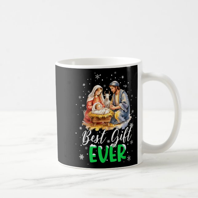 Cool Jesus Nativity Scene Christian Ever Christmas Kaffemugg (Höger)