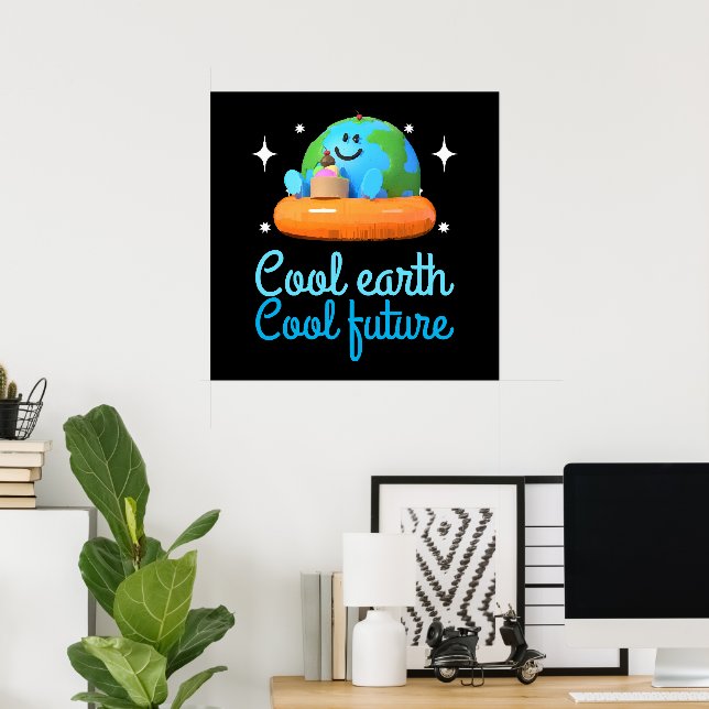 Cool jord, Cool framtid - Jorden Poster (Hemmakontoret)