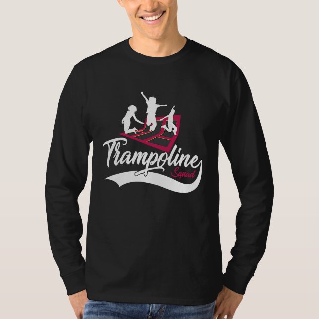 Cool Jumping Party Trampoline Squad T Shirt (Framsida)