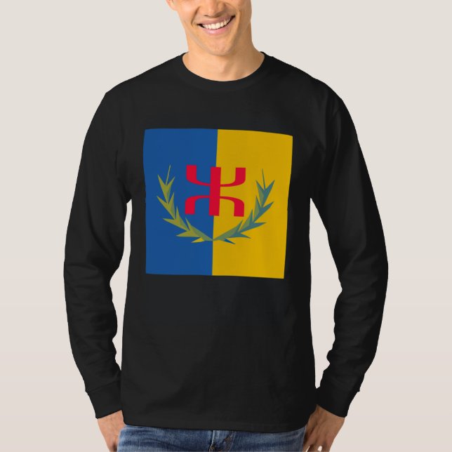 Cool Kabyle Amazigh Berber Algeria Kabylie Flag T Shirt (Framsida)