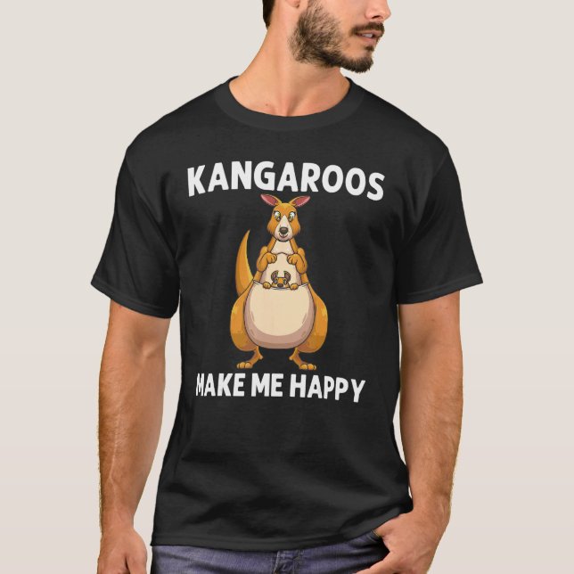 Cool Kangaroo For Men Women Autralian Kangaroo Mar T Shirt (Framsida)