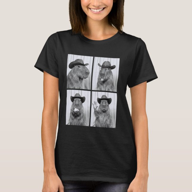 Cool Kapybara Selfie Cowboy Kapybara Fotobutik Kul T Shirt (Framsida)