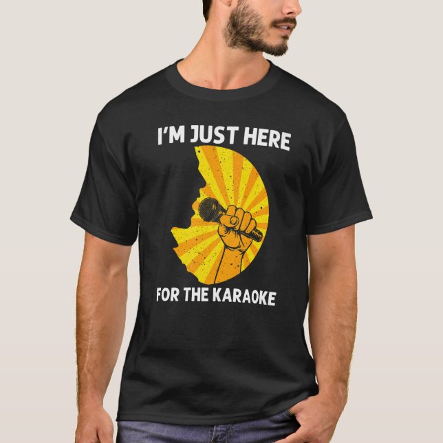 Cool Karaoke For Men Women Singer Karaoke Machine T Shirt (Framsida)