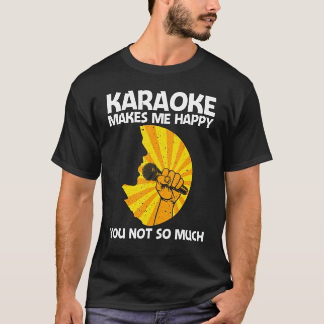 Cool Karaoke For Men Women Singer Karaoke Machine  T Shirt (Framsida)