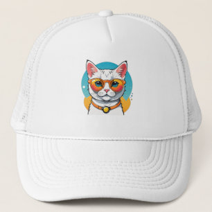 Cool katt i solglasögon keps