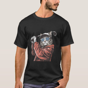 Cool katt spelar golf - Golfälskare golfar T Shirt