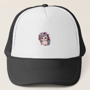 Cool kawaii enhörning med körsbär Långärmad T-Shir Keps