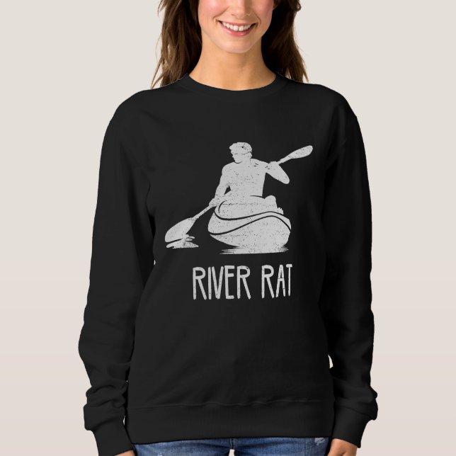 Cool Kayak River Rat river kayaking mens kayak T Shirt (Framsida)