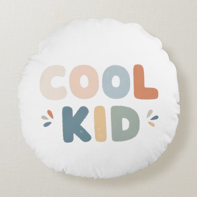 Cool Kid  Rund Kudde (Framsidan)