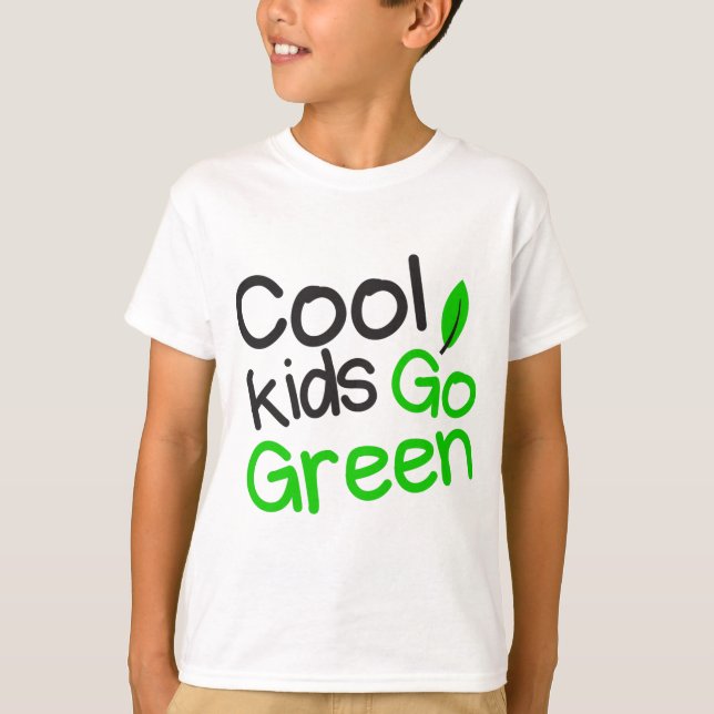 cool kids go green t shirt (Framsida)