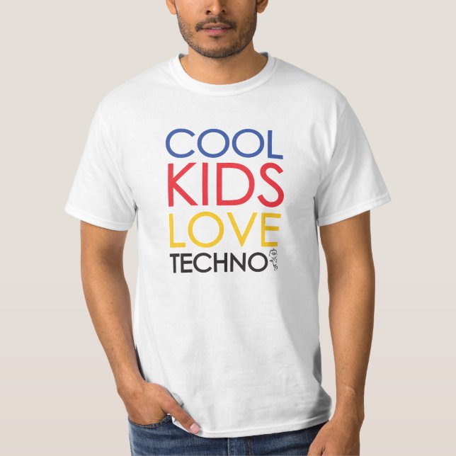 Cool Kids Love Techno Shirt T-shirt (Framsida)