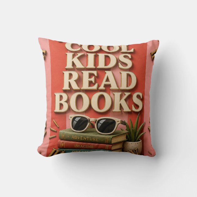 Cool Kids Read Books Reading Motivation  Kudde (Framsida)