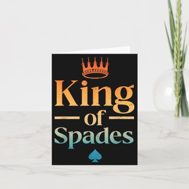 Cool King Of Spades-konst för män Pappa Kortspel S Kort (Framsida)
