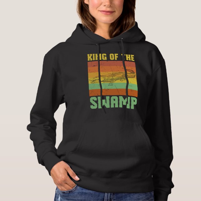 Cool King Of The Swamps Crocodile Swamp T Shirt (Framsida)