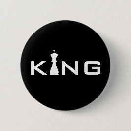 Cool King Typografi Schackspelare Knapp