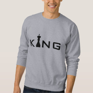 Cool King Typografi Schackspelare Långärmad Tröja