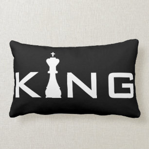 Cool King Typografi Schackspelare Lumbarkudde