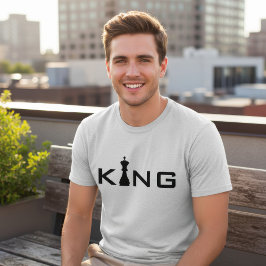 Cool King Typografi Schackspelare Tee Shirt