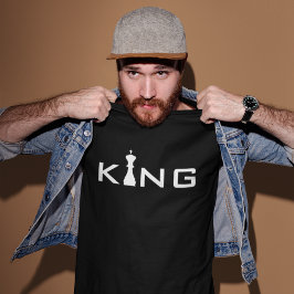 Cool King Typografi Schackspelare Tee Shirt