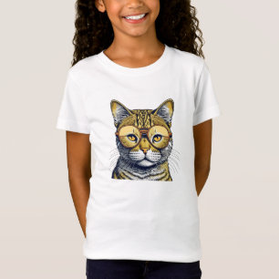 Cool Kitty Katt med Glasögon T Shirt