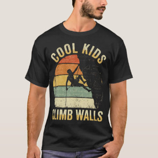 Cool Klättra Väggar Extrem Sport Klippklättring T Shirt