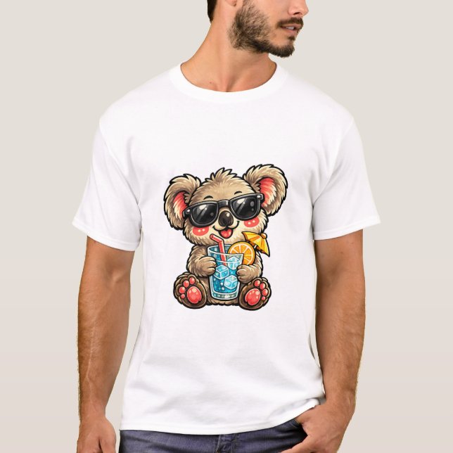 Cool Koala Dryck T Shirt (Framsida)