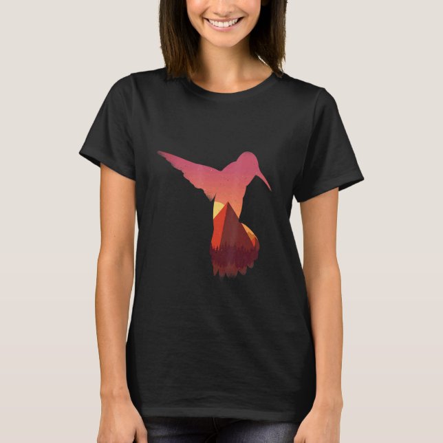 Cool Kolibri Som Säger Pyramid T Shirt (Framsida)