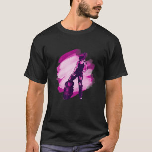 Cool kvinna elektrisk enhjuling t shirt