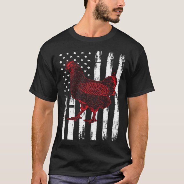Cool Kyckling Flagga T Shirt (Framsida)