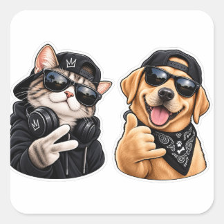 Cool Labrador Hund Klistermärke – Rolig Hund med S