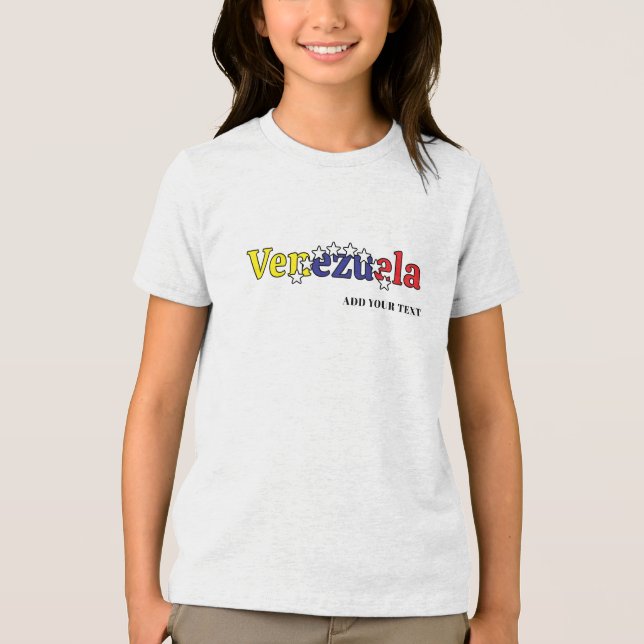 cool landsflagga anpassa barns venezuelansk  t shirt (Framsida)