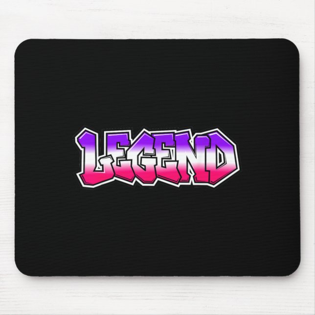 Cool Legend Graffiti Slogan Text Citat Present Män Musmatta (Framsidan)