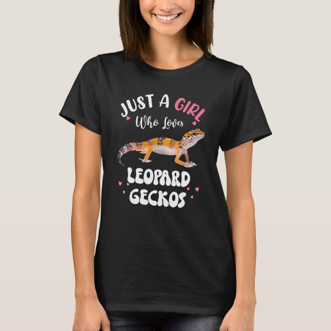 Cool Leopard Gecko For Girls Women Pet Lizard Rept T Shirt (Framsida)