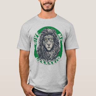 Cool Lion med Glasögon Grafik T Shirt