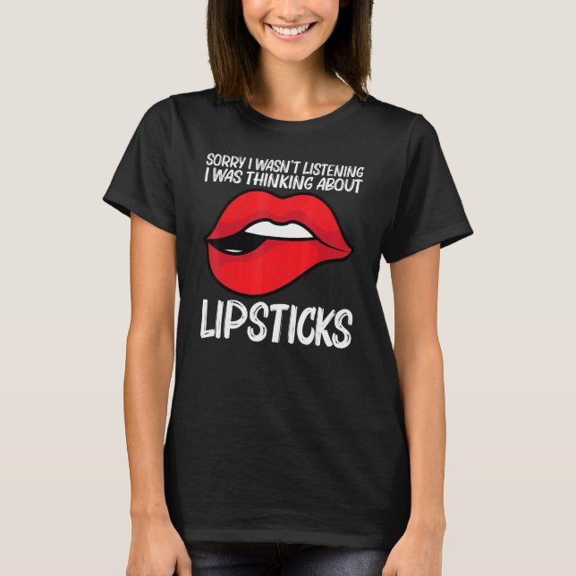 Cool Lipstick For Men Women Cosmetic Makeup   T Shirt (Framsida)