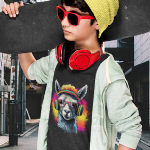 Cool Llama-DJ med hörlurar T Shirt