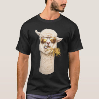 Cool Llama with Sunglasses T Shirt