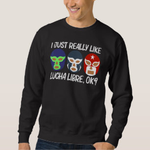 Cool Lucha Libre För Män Kvinnor Luchador Mexikans Lång Ärmad Tröja