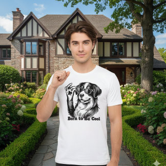 Cool Lucky Dog Roliga Solglasögon Hund med Shamroc T Shirt