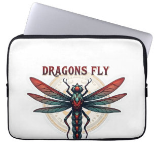 Cool Machined Steampunk Trollslända - Drakar Flyge Laptop Fodral